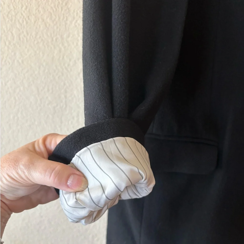 Gianfranco Ruffini ITALY Cashmere Blend Men’s Sz‎ 44L Black Sports Coat Blazer